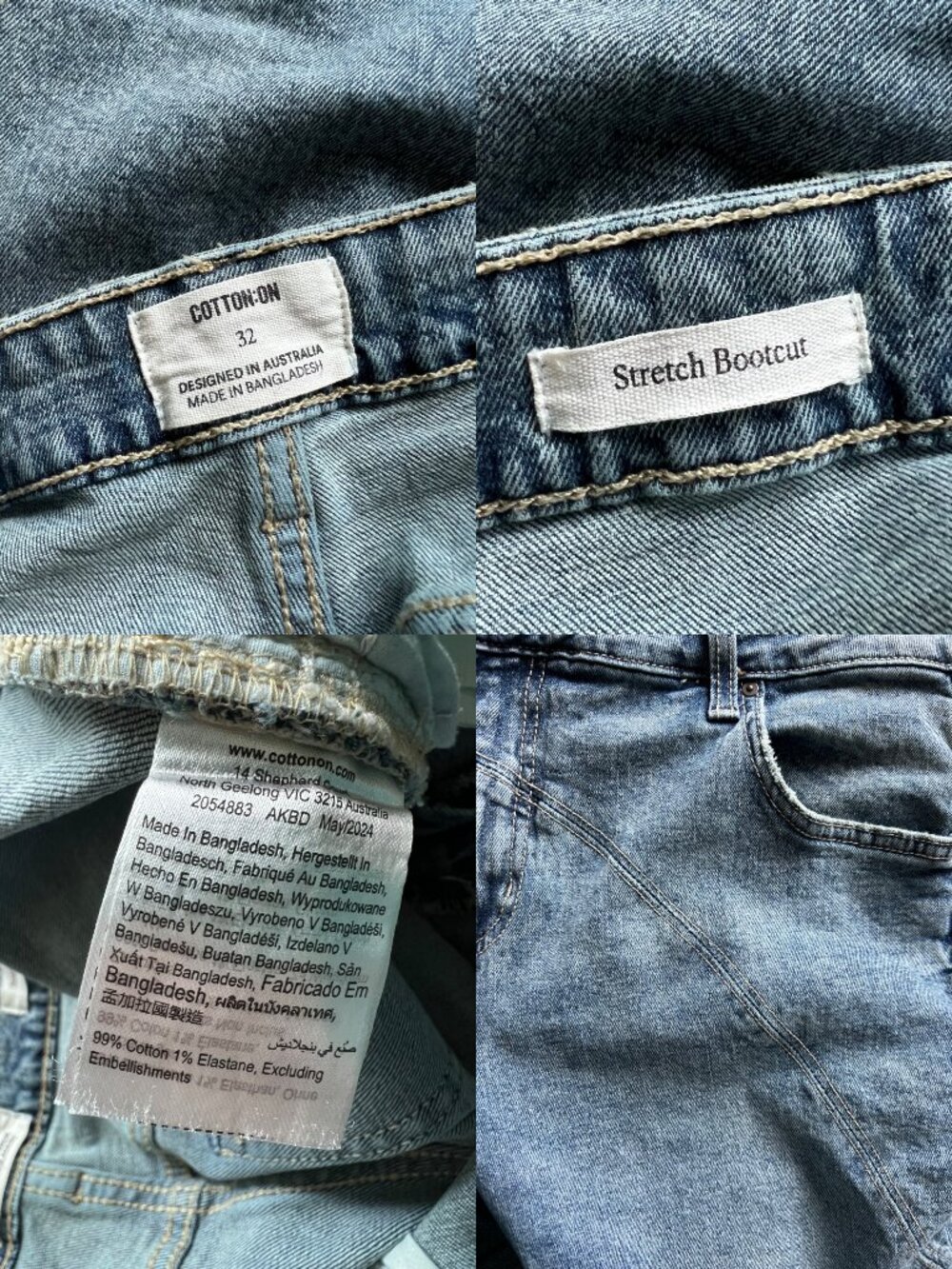 Cotton On Stretch Bootcut Midrise Jeans, size 32 - Picture 5 of 5